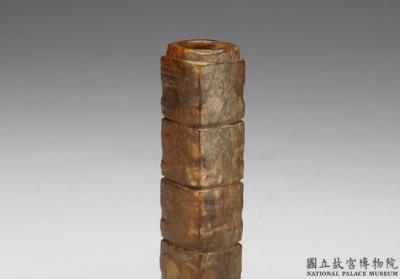 图片[2]-Square jade tube with carved pattern, Liangzhu culture-China Archive